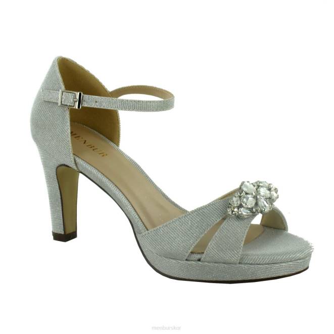 Menbur kvinnor silver burgeis brudsko 608J2262