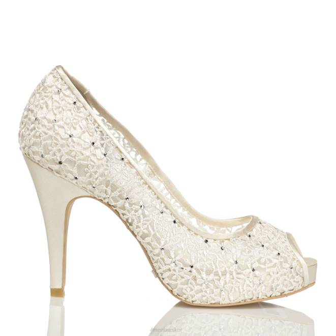 Menbur kvinnor vit halti brudsko 608J2318