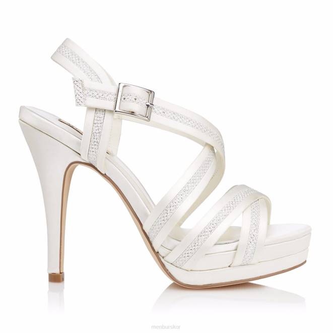 Menbur kvinnor vit setefilla brudsko 608J2399