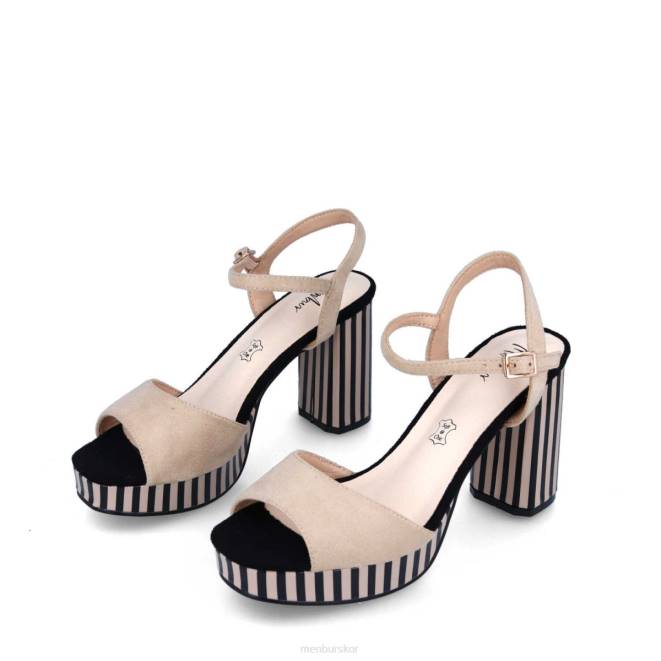 Menbur kvinnor beige aunede casual chic sko 608J3299