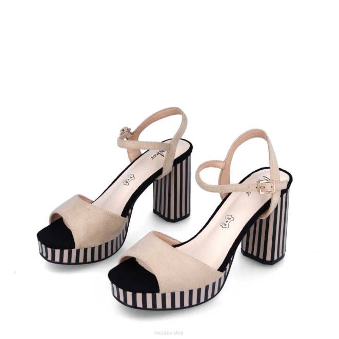 Menbur kvinnor beige aunede casual chic sko 608J3299