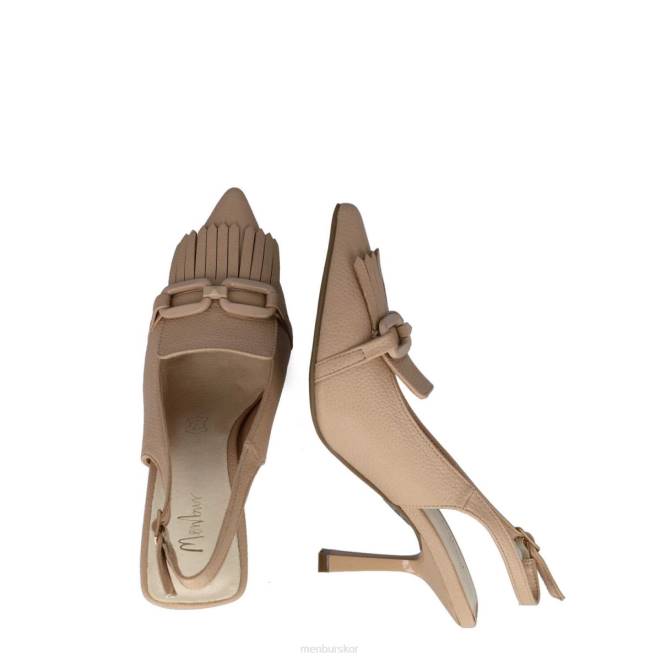 Menbur kvinnor beige sextaner casual chic sko 608J2967