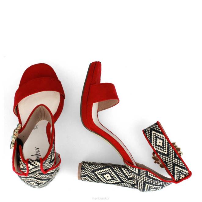 Menbur kvinnor röd arola casual chic sko 608J3038