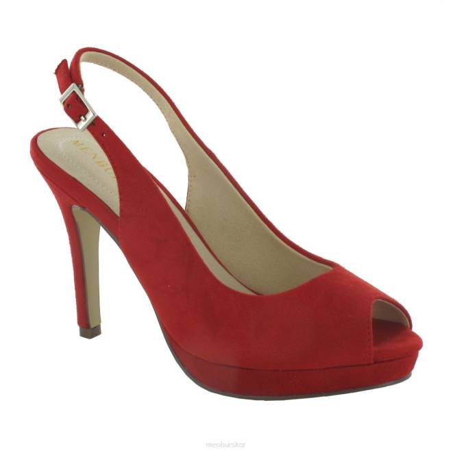 Menbur kvinnor röd busana casual chic sko 608J3197