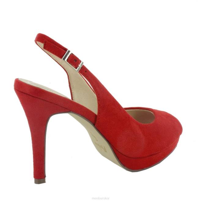 Menbur kvinnor röd busana casual chic sko 608J3197