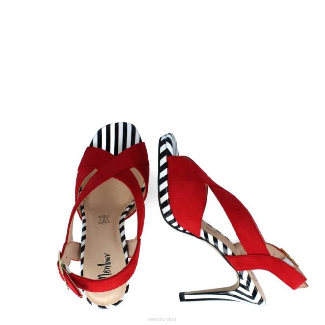 Menbur kvinnor röd pregola casual chic sko 608J3104