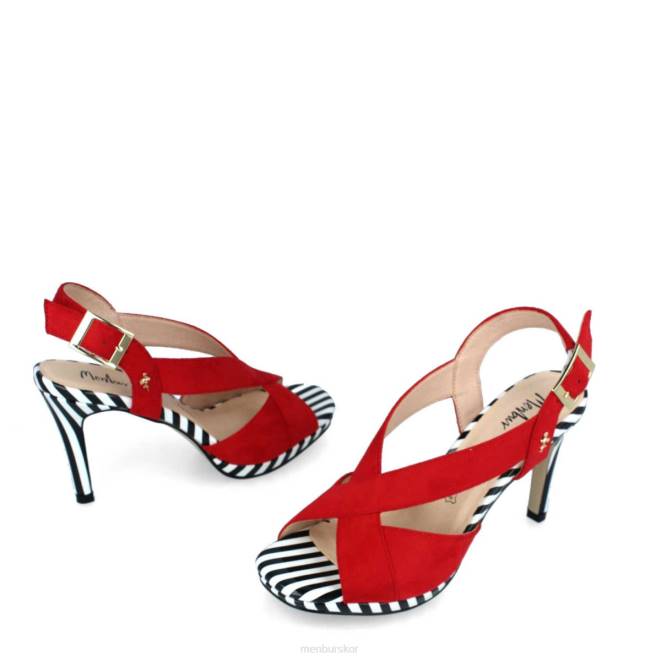 Menbur kvinnor röd pregola casual chic sko 608J3104