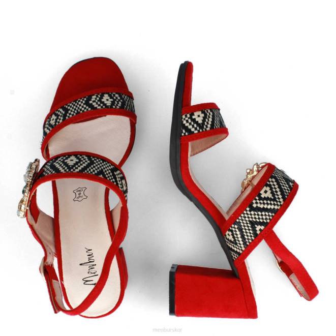 Menbur kvinnor röd ripoli casual chic sko 608J3577