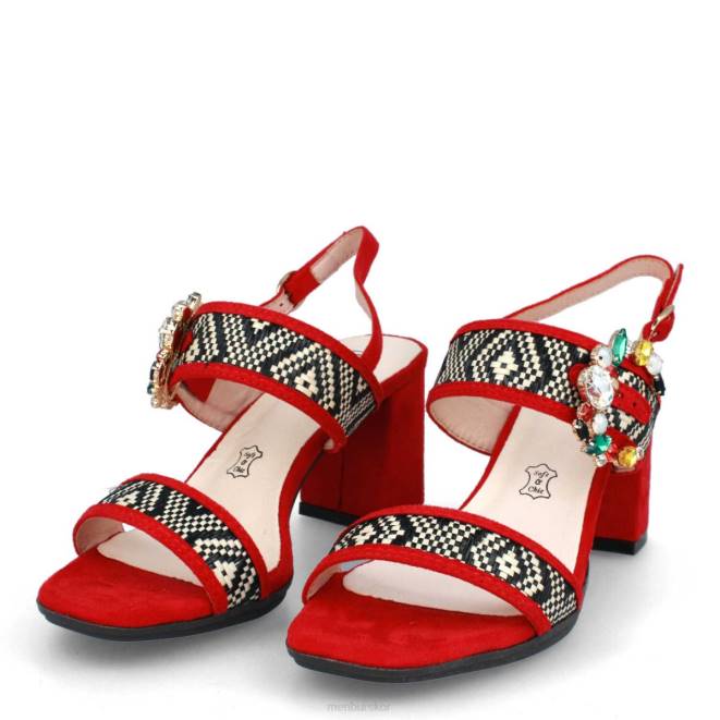 Menbur kvinnor röd ripoli casual chic sko 608J3577