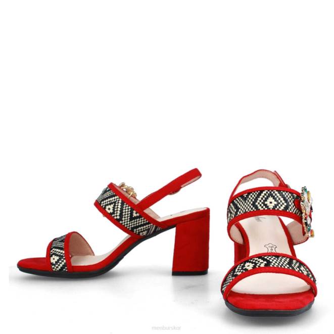 Menbur kvinnor röd ripoli casual chic sko 608J3577