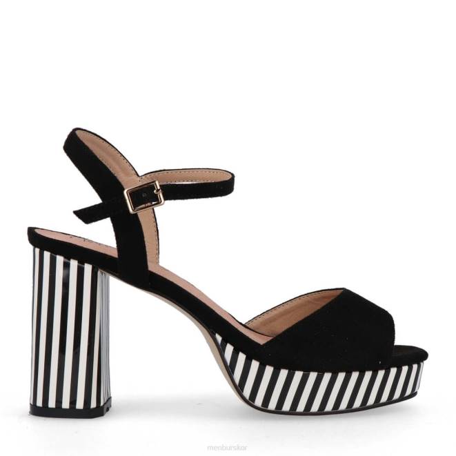 Menbur kvinnor svart aunede casual chic sko 608J349