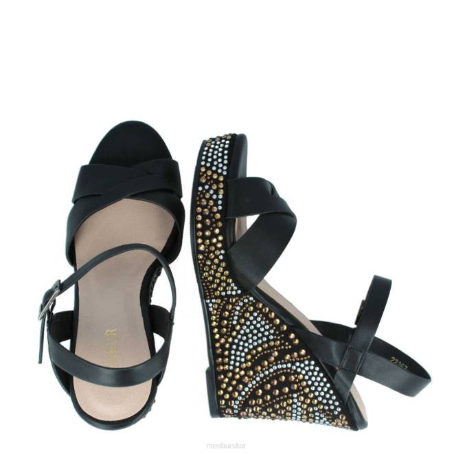 Menbur kvinnor svart birbesi casual chic sko 608J546