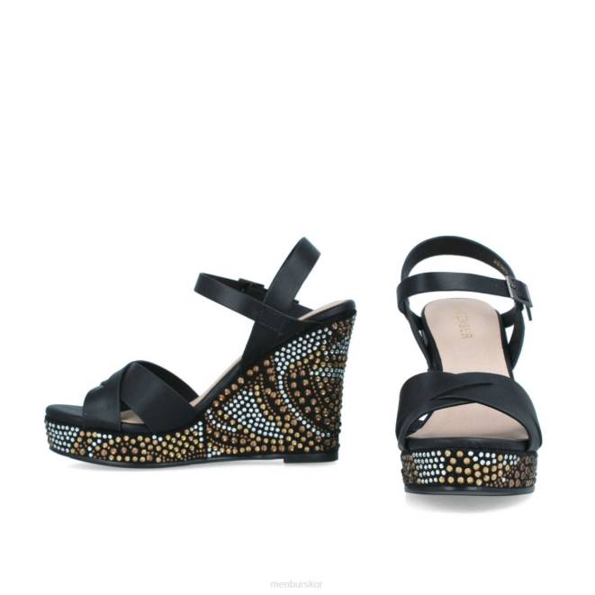 Menbur kvinnor svart birbesi casual chic sko 608J546