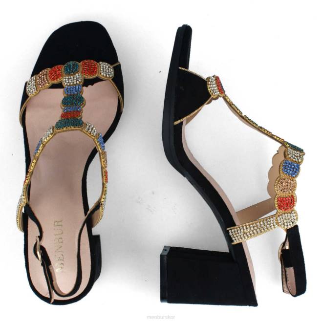 Menbur kvinnor svart bolano casual chic sko 608J496