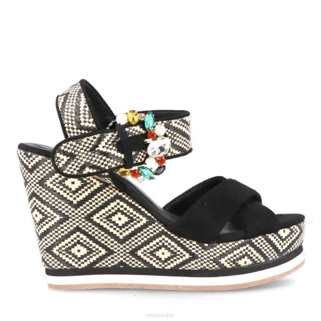 Menbur kvinnor svart castello casual chic sko 608J297