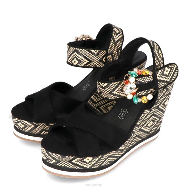 Menbur kvinnor svart castello casual chic sko 608J297