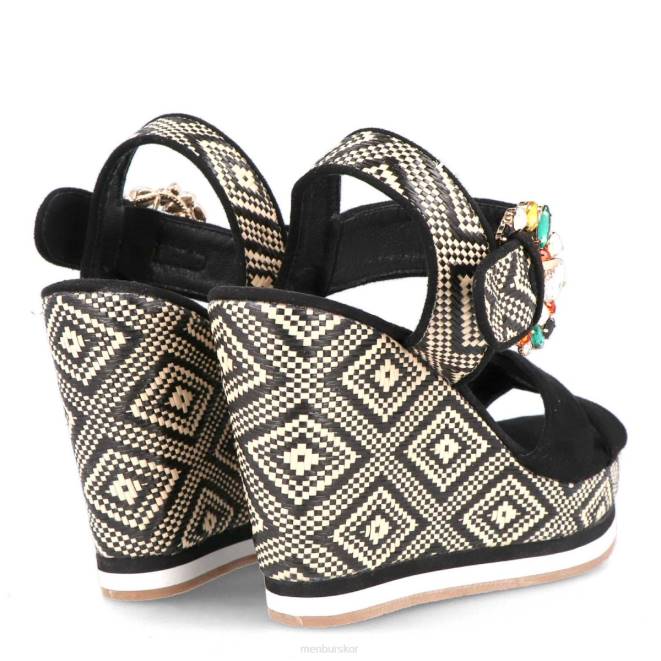 Menbur kvinnor svart castello casual chic sko 608J297