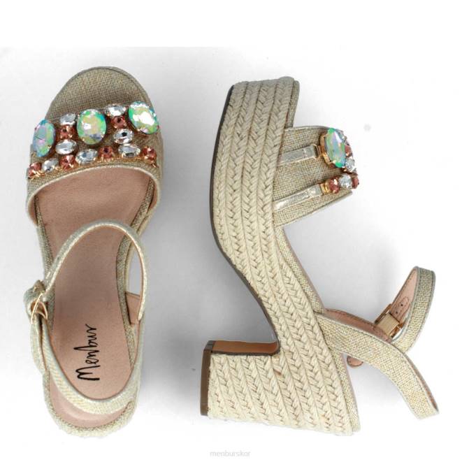 Menbur kvinnor beige baslicens högklackat 608J1295