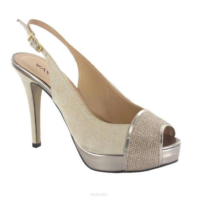 Menbur kvinnor beige calardos högklackat 608J4696