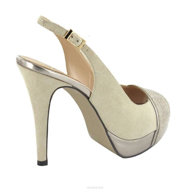 Menbur kvinnor beige calardos högklackat 608J4696