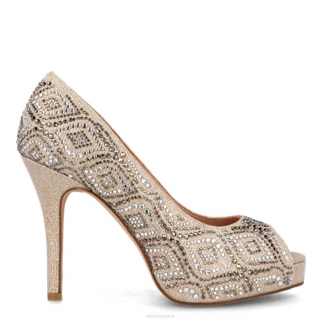 Menbur kvinnor beige cantoniera högklackat 608J5312