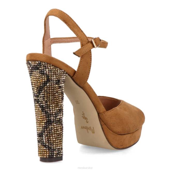 Menbur kvinnor beige caselli högklackat 608J5341