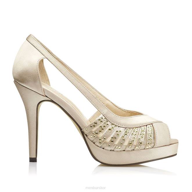 Menbur kvinnor beige cotilfar högklackat 608J4703