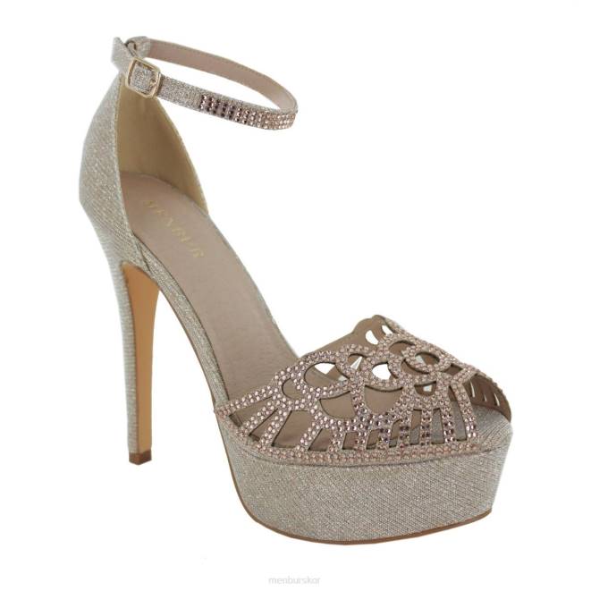 Menbur kvinnor beige gaudenzio högklackat 608J4143