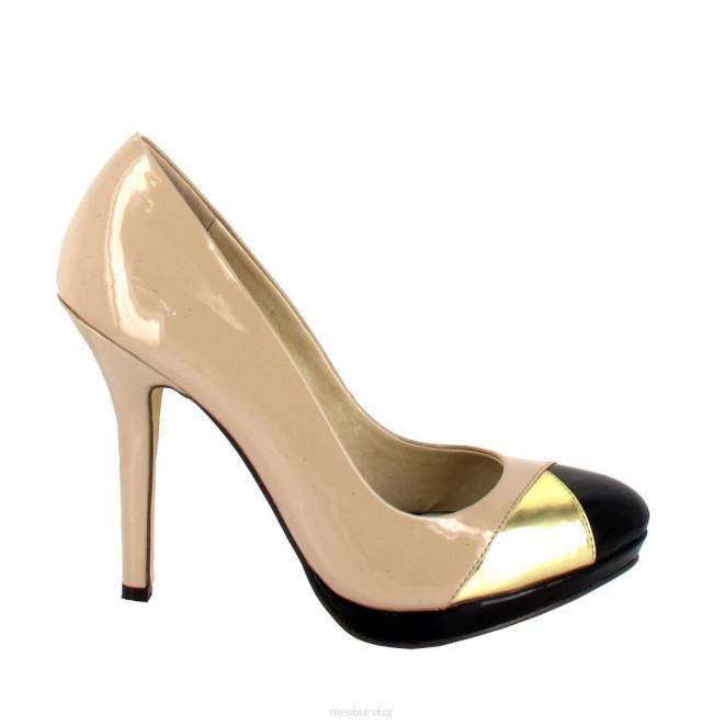 Menbur kvinnor beige gautrelet högklackat 608J4654
