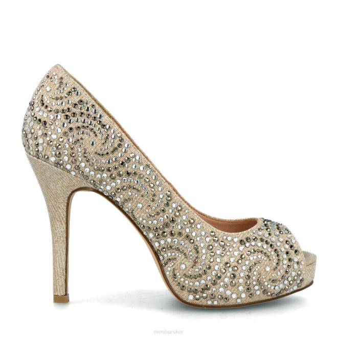 Menbur kvinnor beige grauson högklackat 608J4076