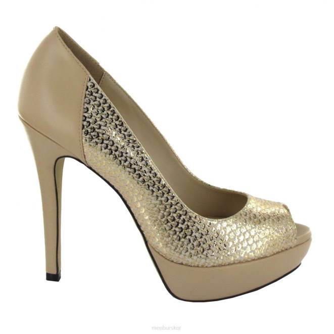 Menbur kvinnor beige lanteira högklackat 608J1165