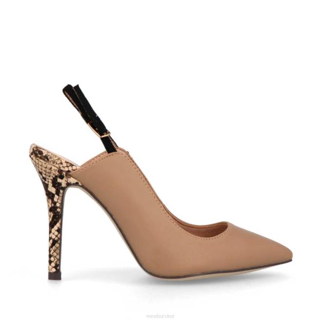 Menbur kvinnor beige larderia högklackat 608J998