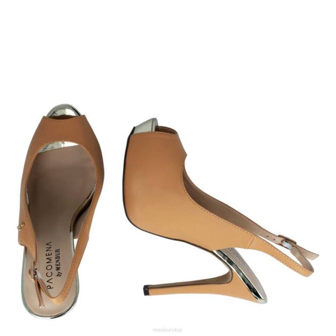 Menbur kvinnor beige mentas högklackat 608J979