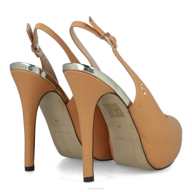 Menbur kvinnor beige mentas högklackat 608J979