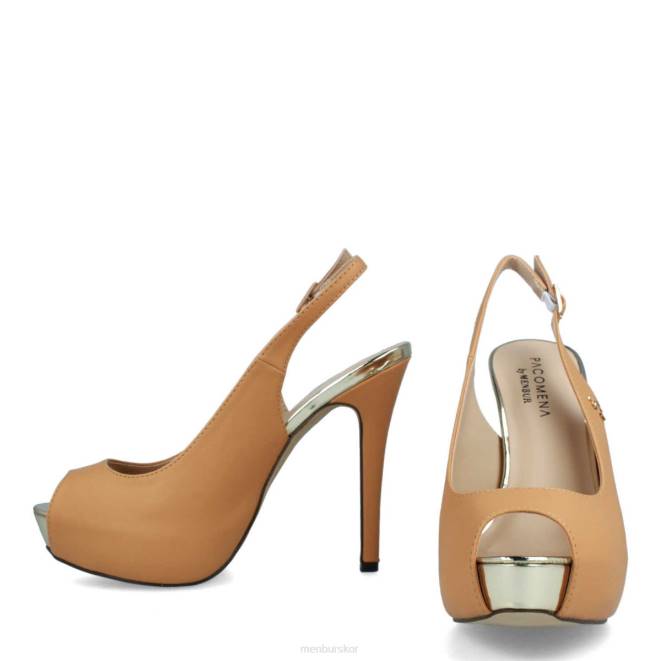 Menbur kvinnor beige mentas högklackat 608J979