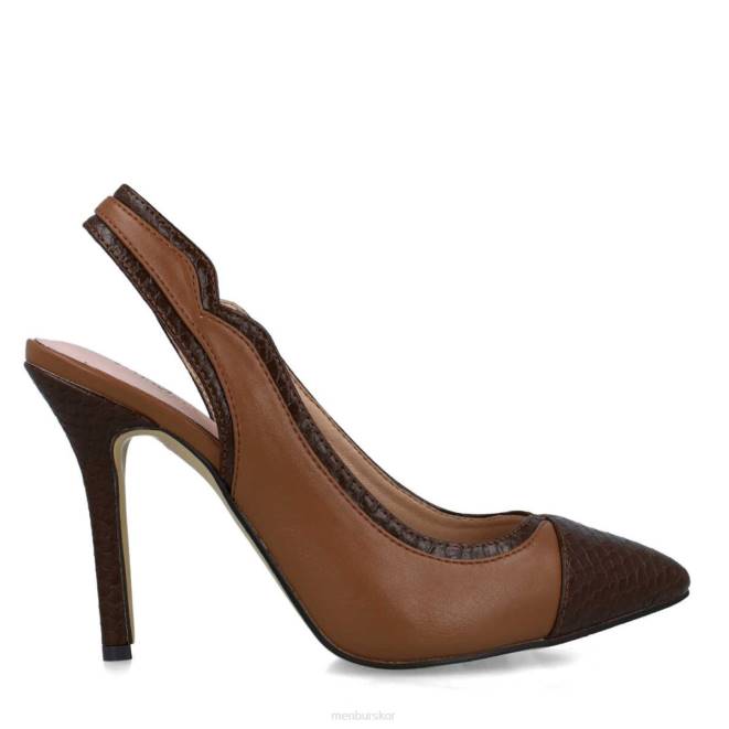 Menbur kvinnor beige psilomelana högklackat 608J3916