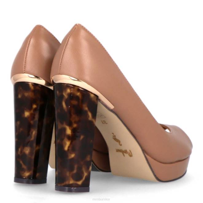 Menbur kvinnor beige tracoccia högklackat 608J4298