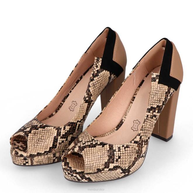 Menbur kvinnor beige tramonti högklackat 608J1006