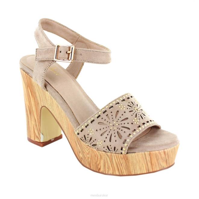 Menbur kvinnor beige umito högklackat 608J5229