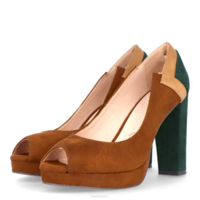 Menbur kvinnor brun traversara högklackat 608J1005