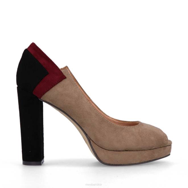 Menbur kvinnor brun traversara högklackat 608J4332