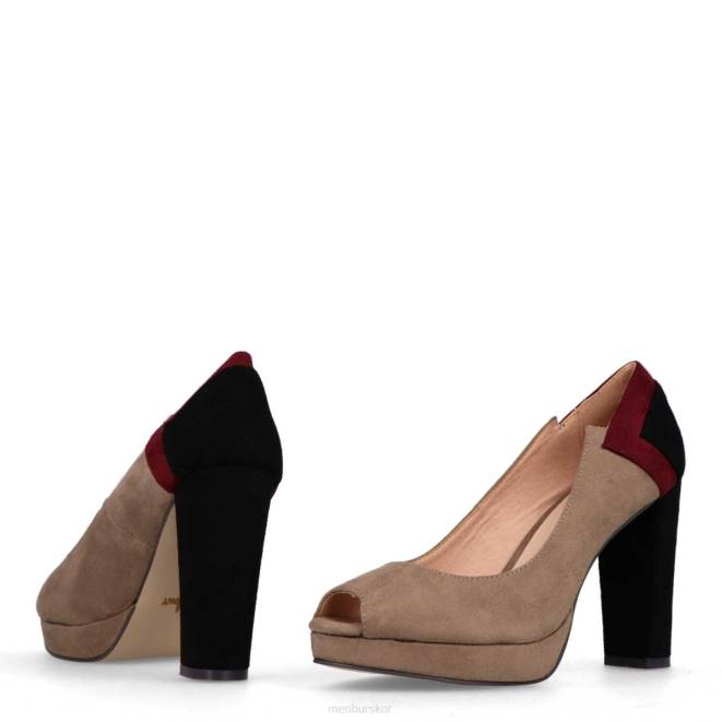 Menbur kvinnor brun traversara högklackat 608J4332
