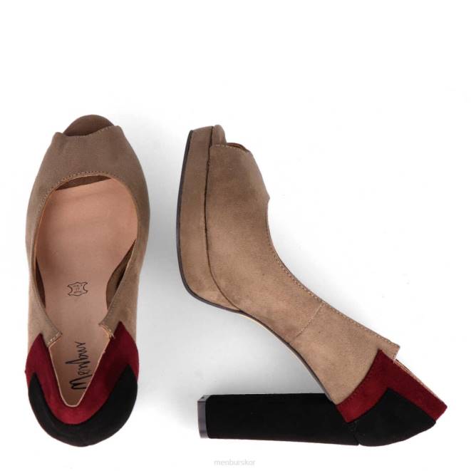 Menbur kvinnor brun traversara högklackat 608J4332