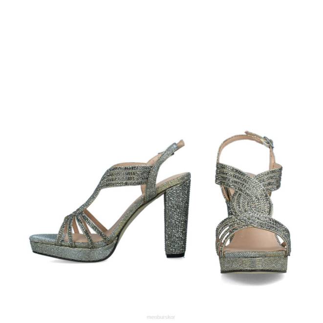 Menbur kvinnor grå ansed högklackat 608J4069