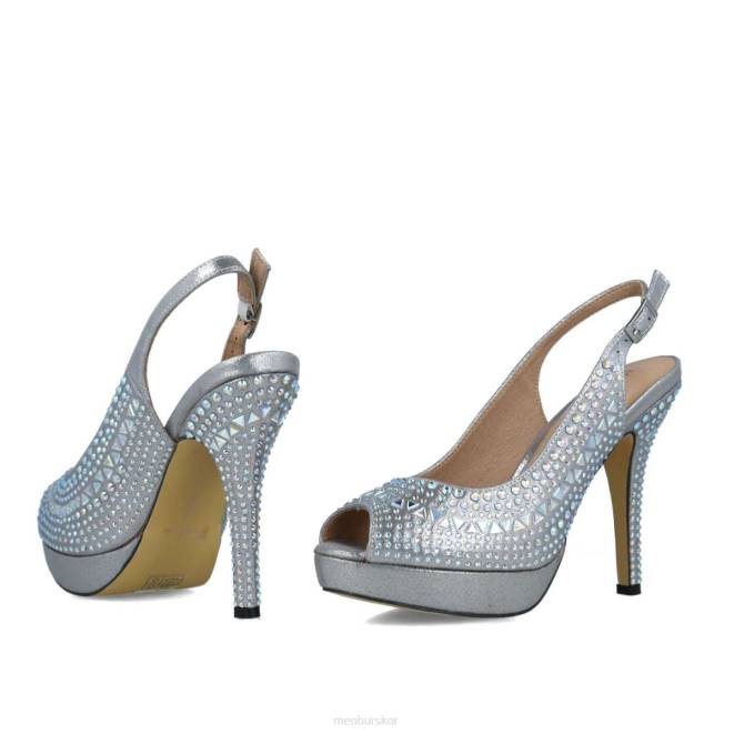 Menbur kvinnor grå axinita högklackat 608J3862
