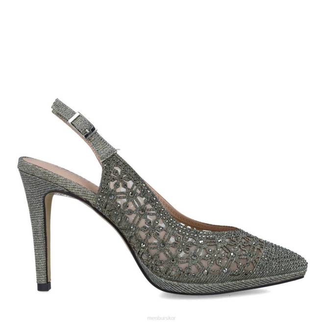 Menbur kvinnor grå carite högklackat 608J3952