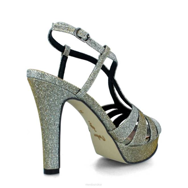 Menbur kvinnor grå galeotti högklackat 608J1451