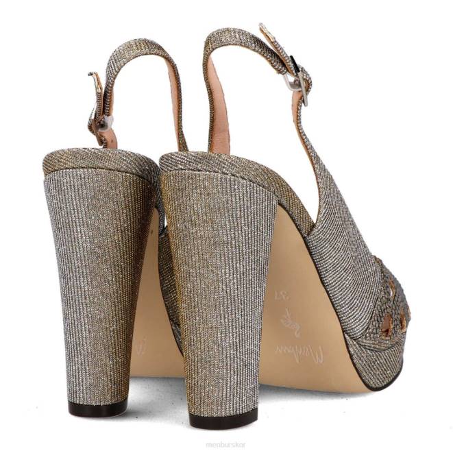 Menbur kvinnor grå kanalen högklackat 608J899