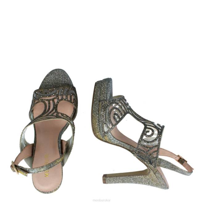 Menbur kvinnor grå milanesiska högklackat 608J4991