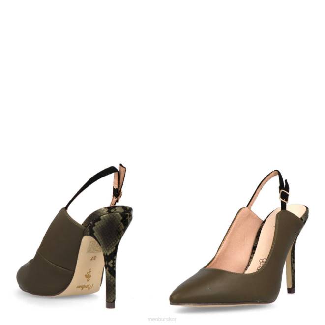 Menbur kvinnor grön larderia högklackat 608J4318
